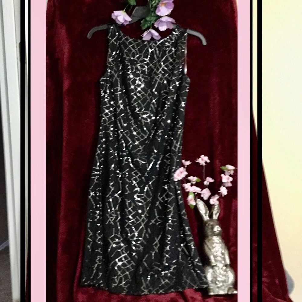 💜AMERICAN LIVING Black Sequin Dress